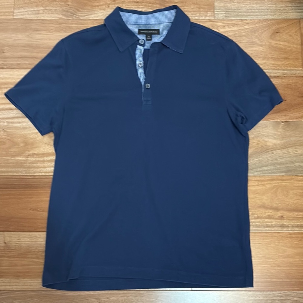 Banana Republic Blue Polo Shirt Classic Design